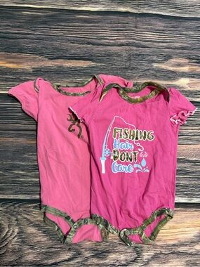 Browning & Realtree Pink Baby Bodysuit bundle with Camo